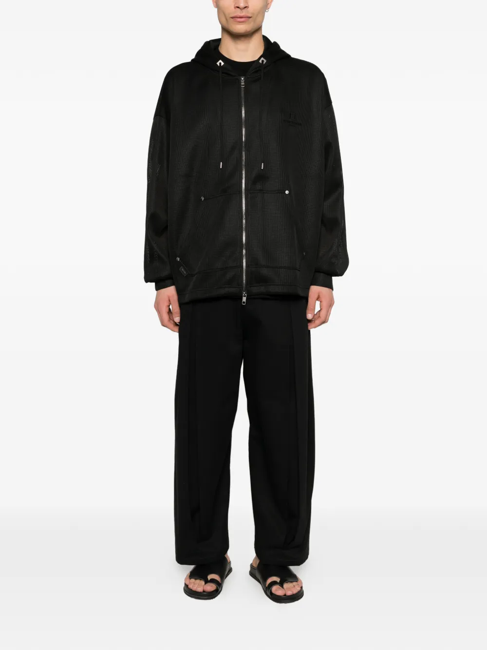 Wooyoungmi Hoodie met rits Zwart
