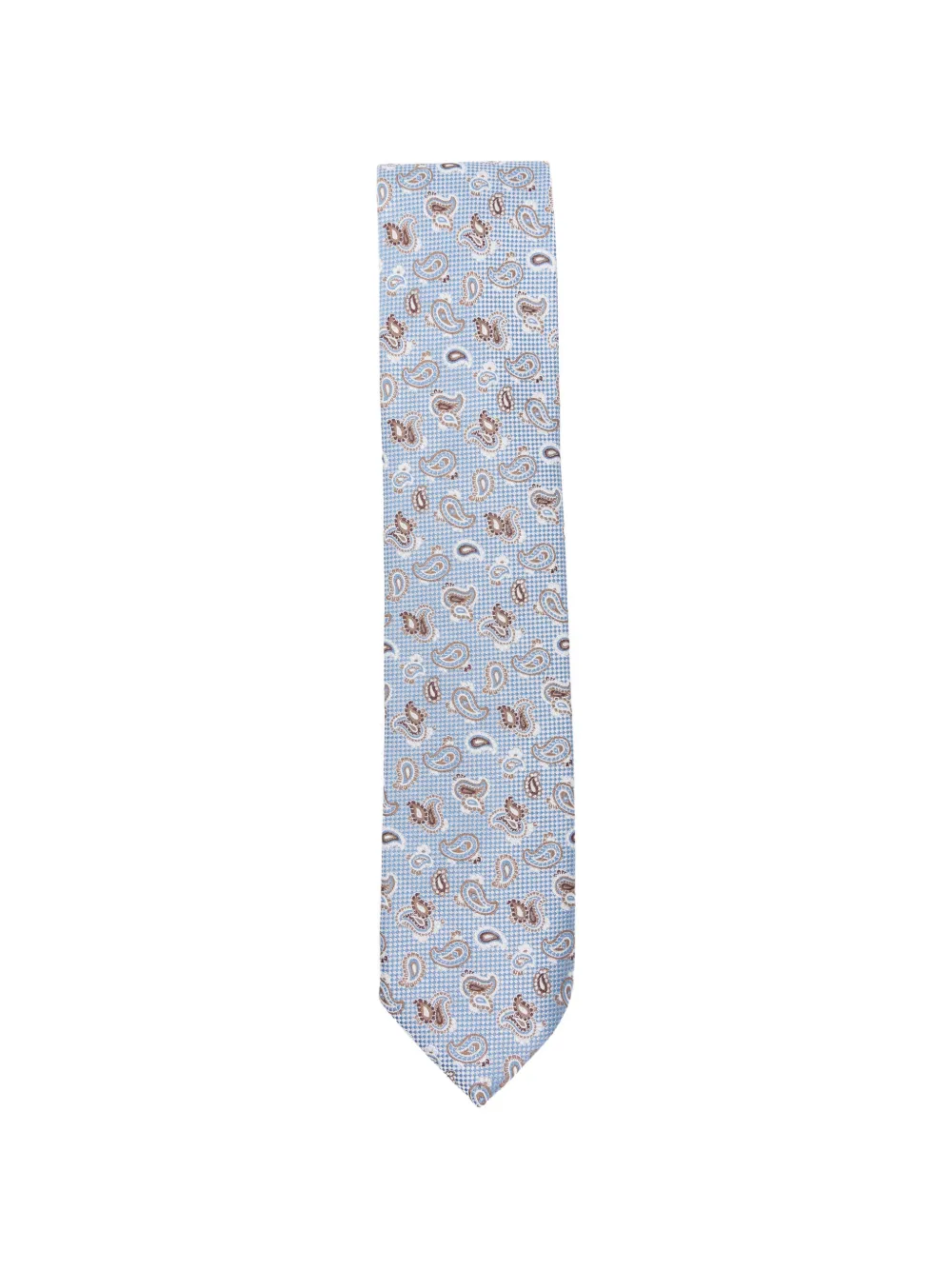 SAPIO paisley check tie - Blu