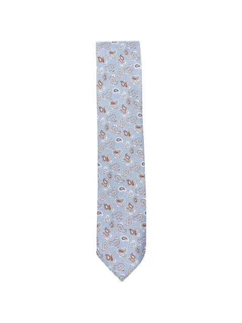 SAPIO paisley check tie