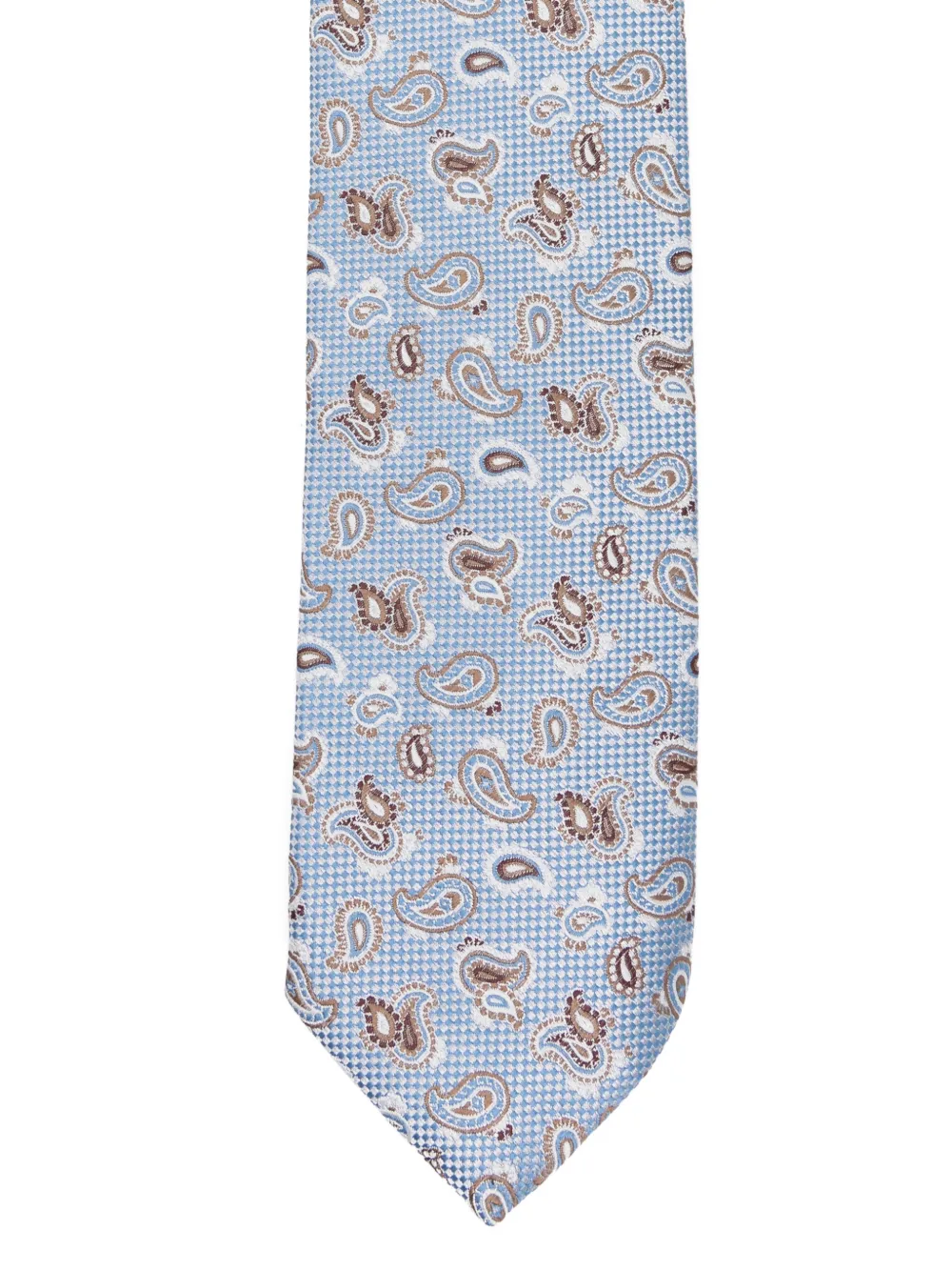  Sapio Paisley Check Tie - Blue 