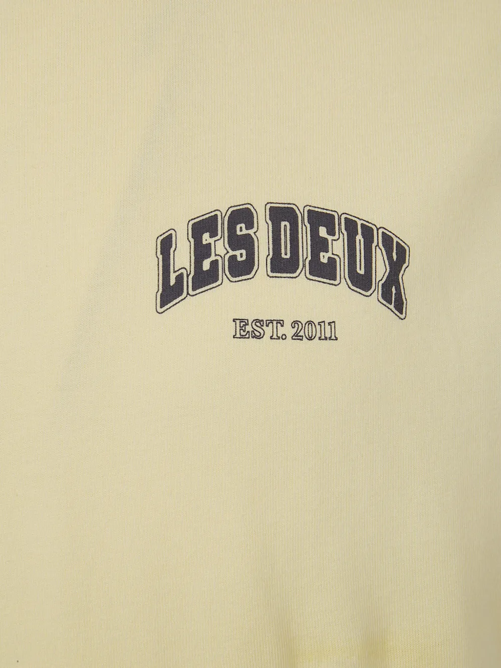 Les Deux Brady Hoop T-shirt met print Geel