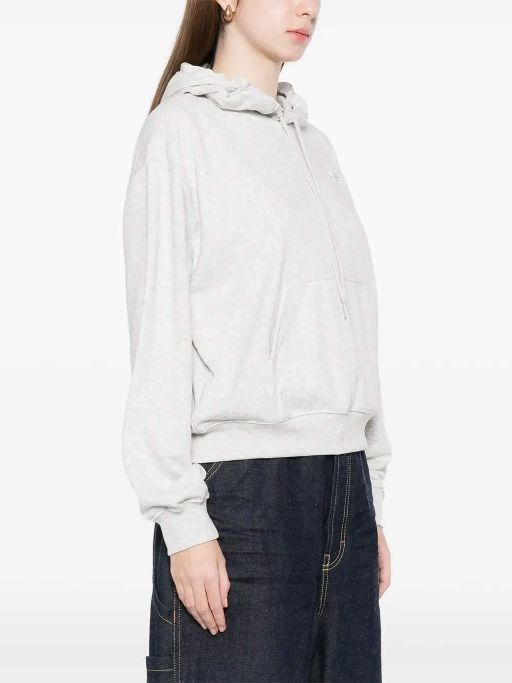 New Balance Hoodie met logodetail Grijs