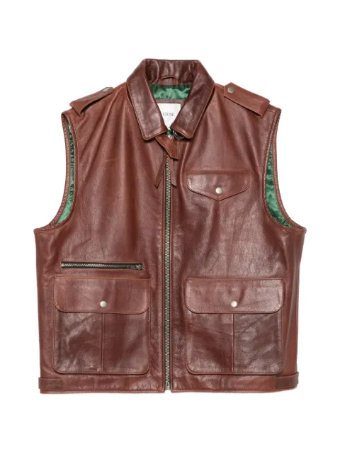 FOUND pocket leather jacket