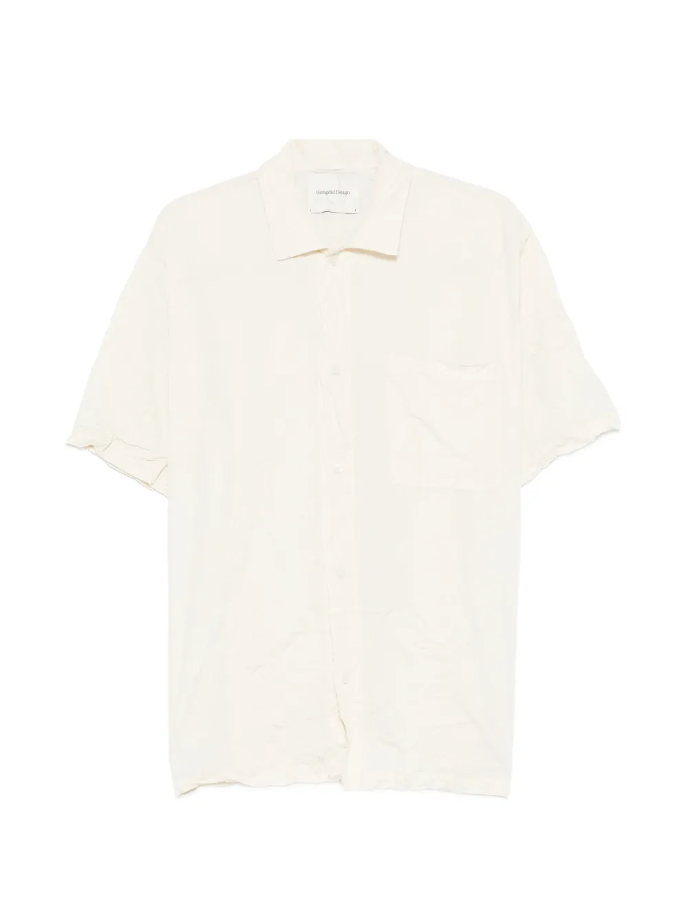 Gongdid Design chest-pocket short-sleeves shirt - Toni neutri