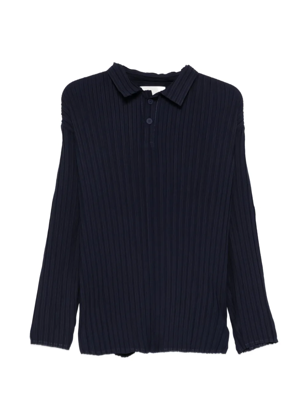 Gongdid Design pleated polo shirt - Blu