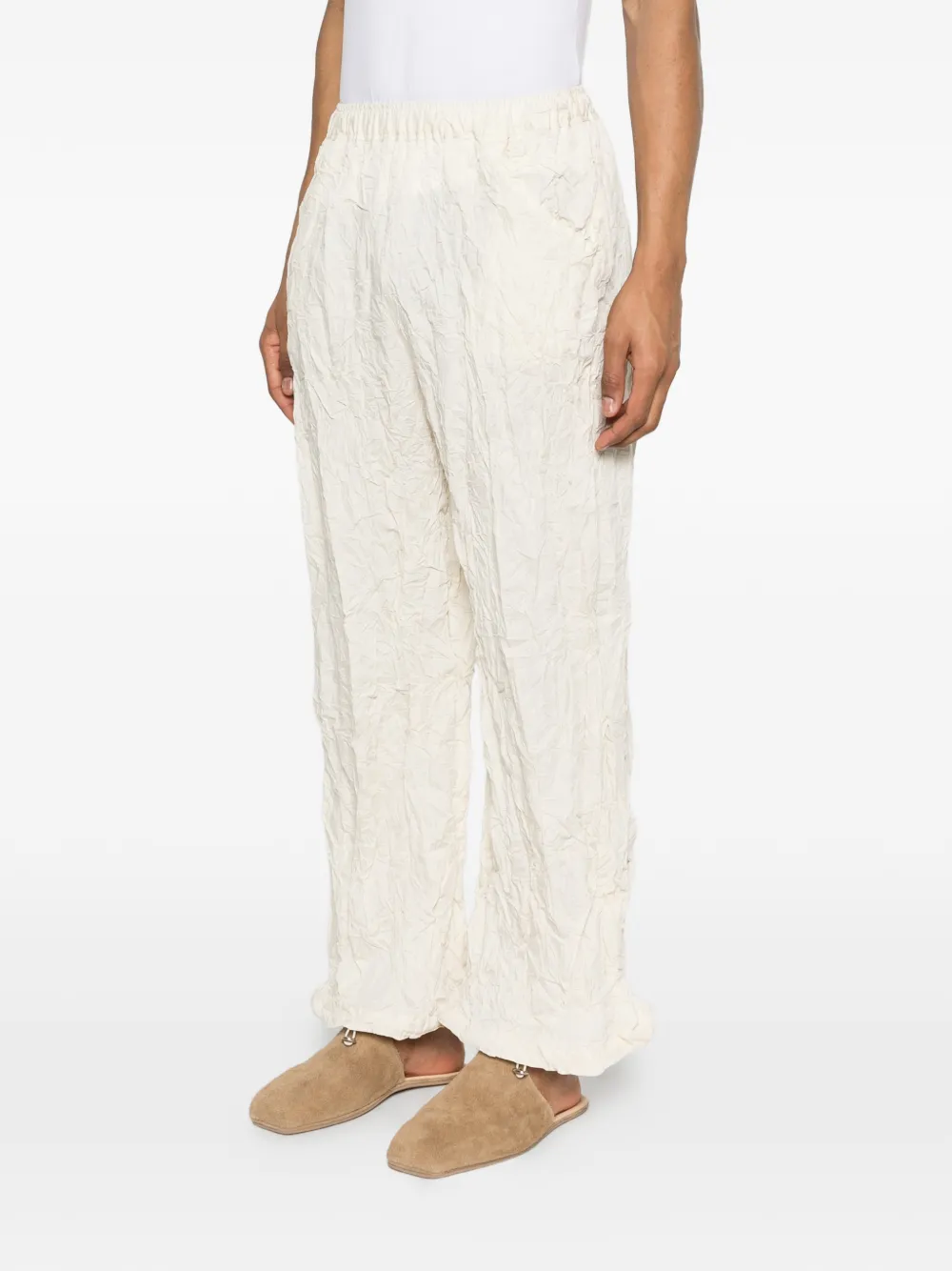  Gongdid Design Elastic-waistband Trousers - Neutrals 