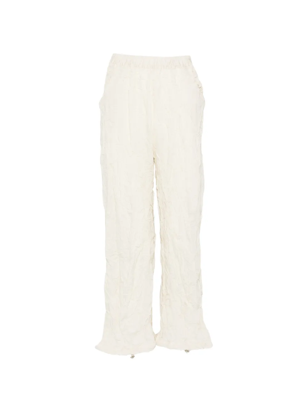 Gongdid Design elastic-waistband trousers - Toni neutri