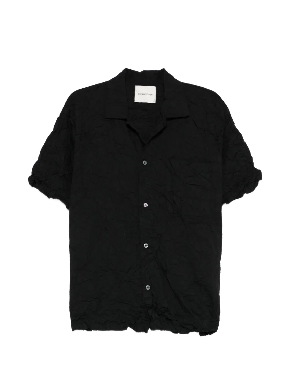 Gongdid Design textured buttoned shirt - Nero