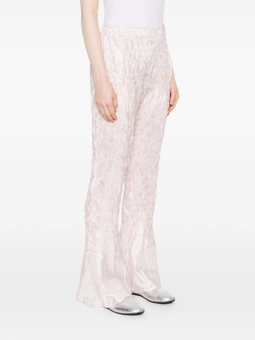  Gongdid Design Scalloped Ruffle Trousers - Pink 