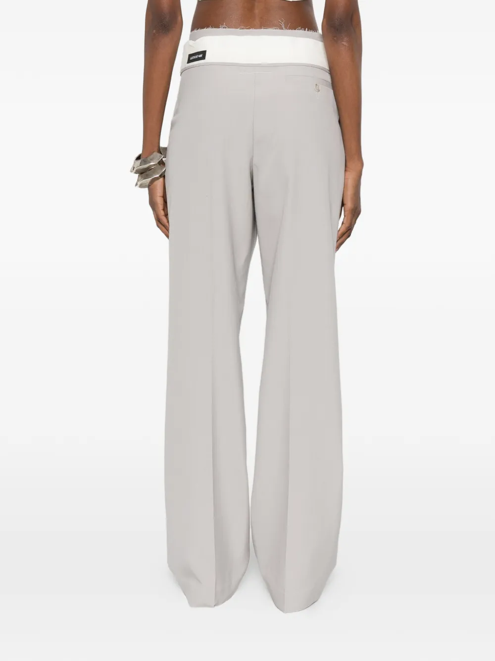 MM6 Maison Margiela Broek met asymmetrische tailleband Grijs
