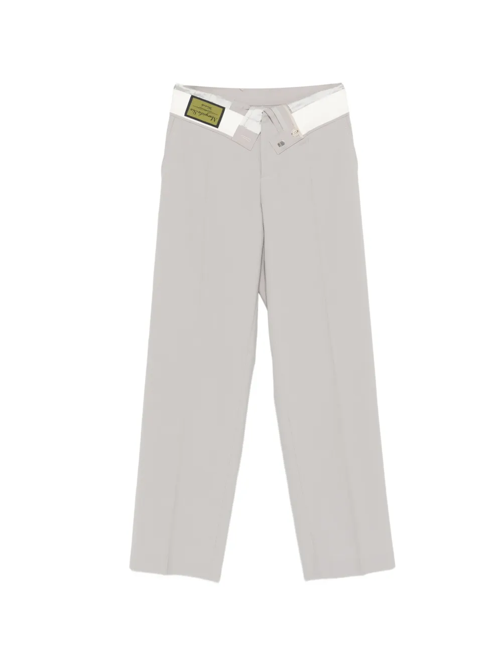 MM6 Maison Margiela asymmetric-waistband trousers - Grigio