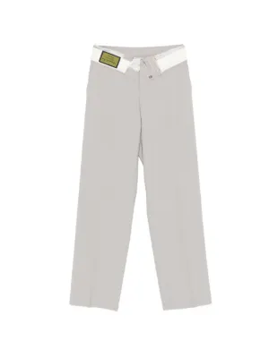 MM6 Maison Margiela プリーツ ワイドパンツ | ニュートラル | FARFETCH JP