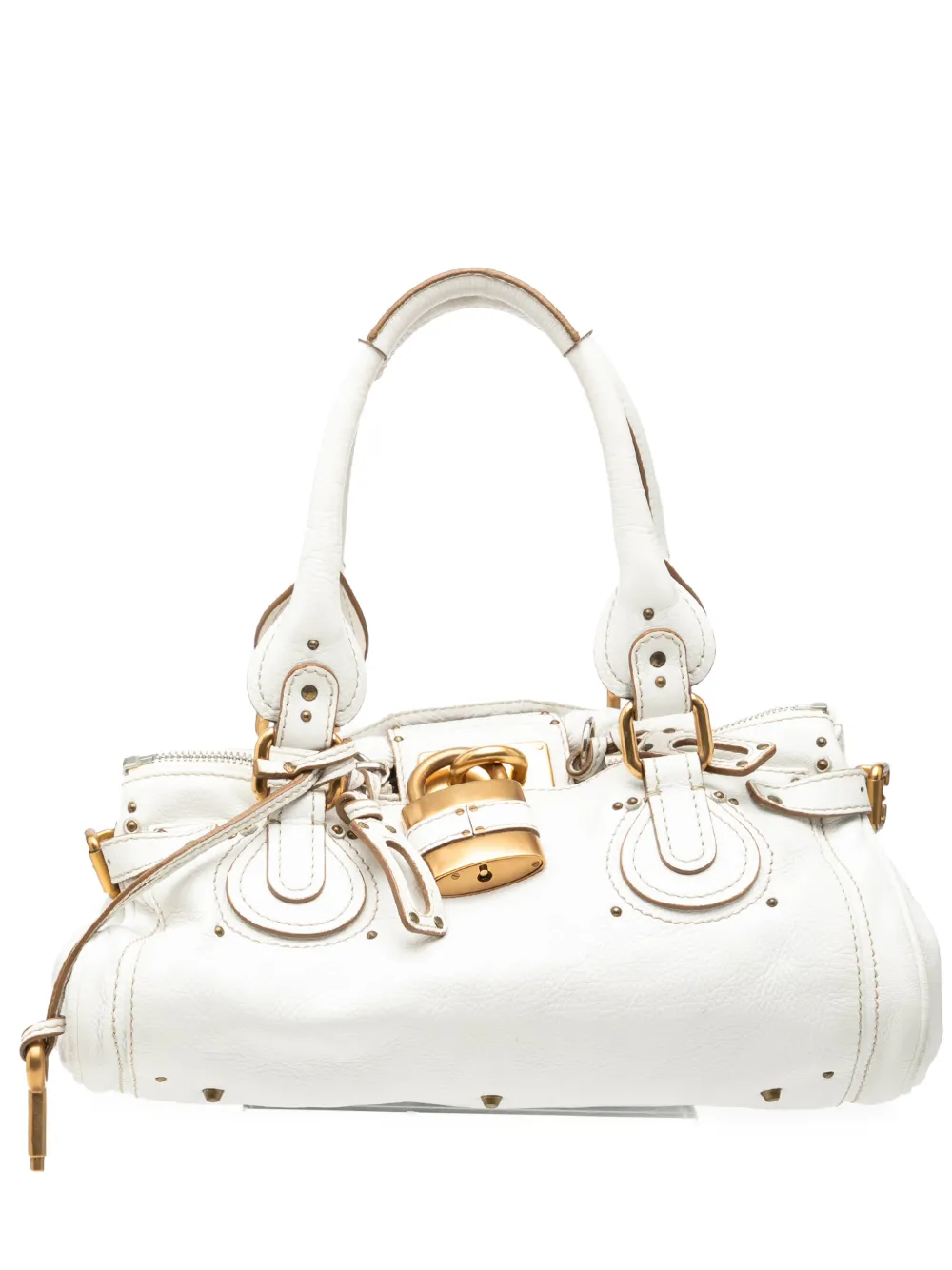 Chloé Pre-Owned 2007 Leather Paddington handbag - Bianco