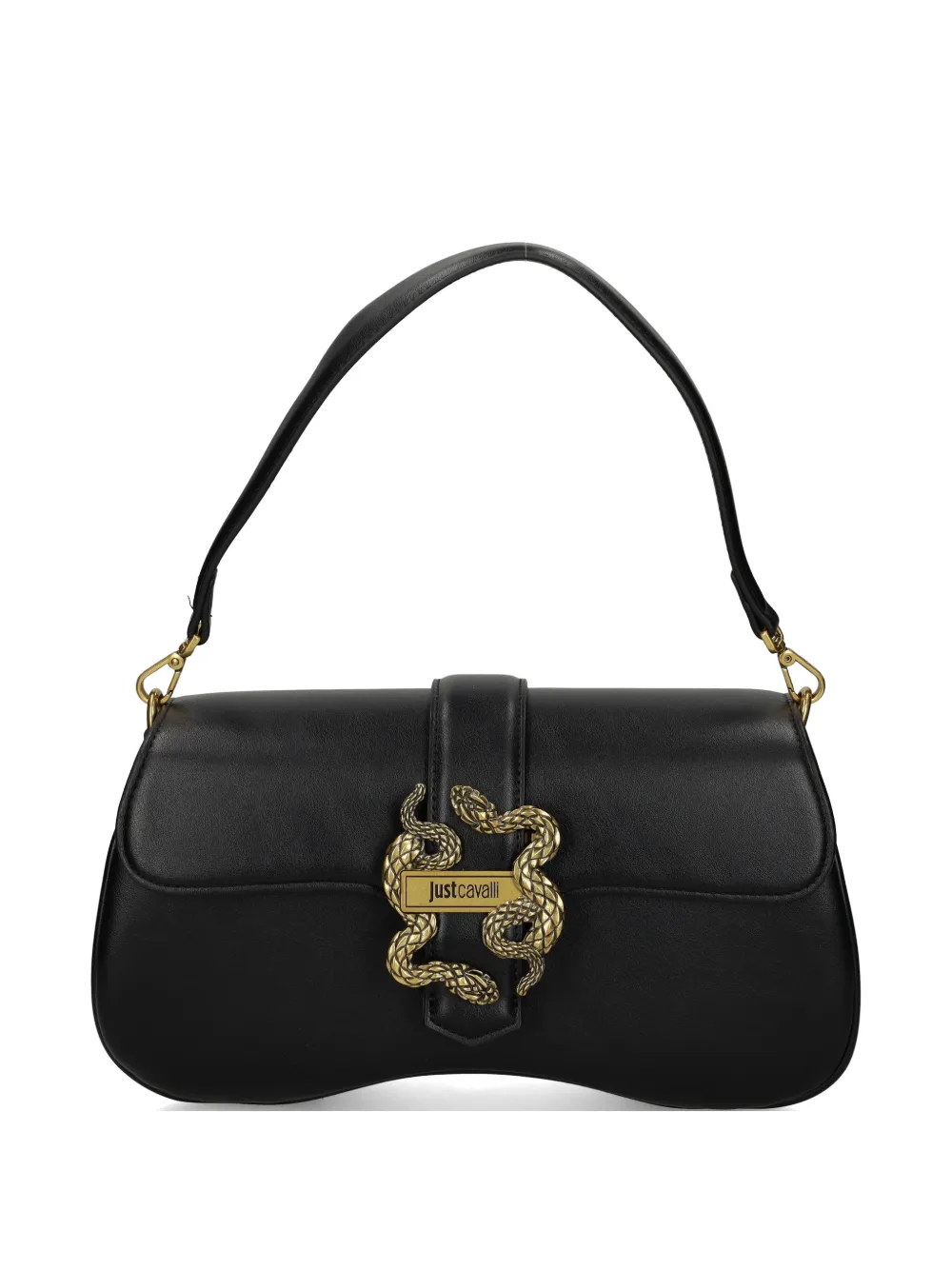 Just Cavalli snake-detail shoulder bag - Nero