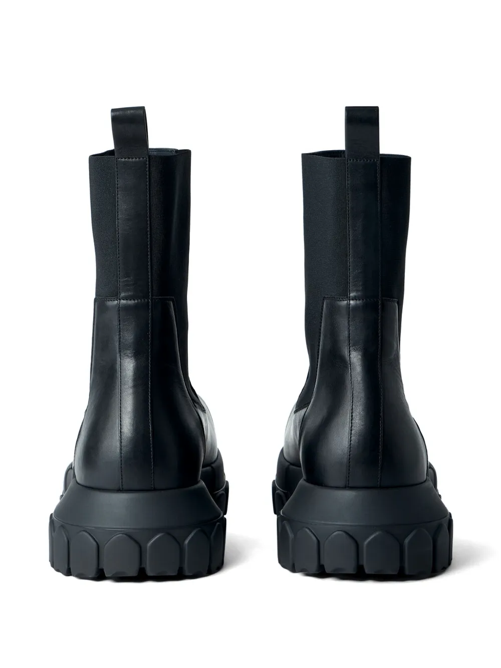 Rick Owens Leren Chelsea laarzen met elastisch vlak Zwart