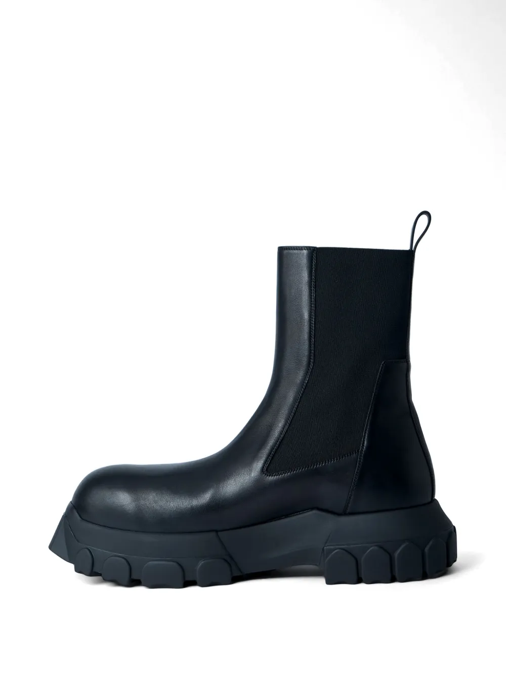 Rick Owens Leren Chelsea laarzen met elastisch vlak Zwart