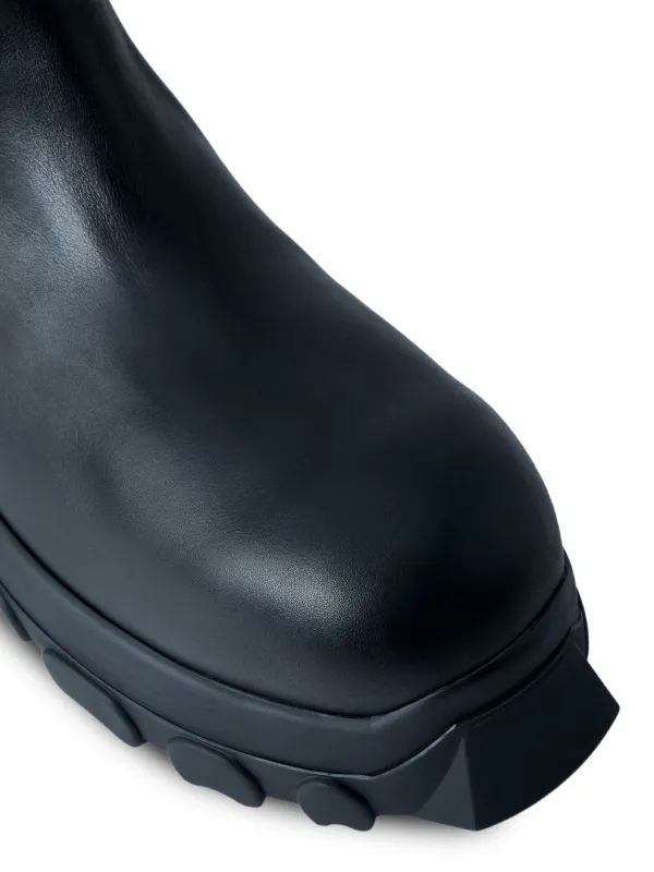 Rick Owens レザーチェルシーブーツ | ブラック | FARFETCH JP