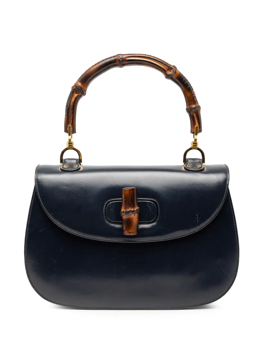 Gucci Pre-Owned 20th Century Calfskin Bamboo Night handbag - Blu