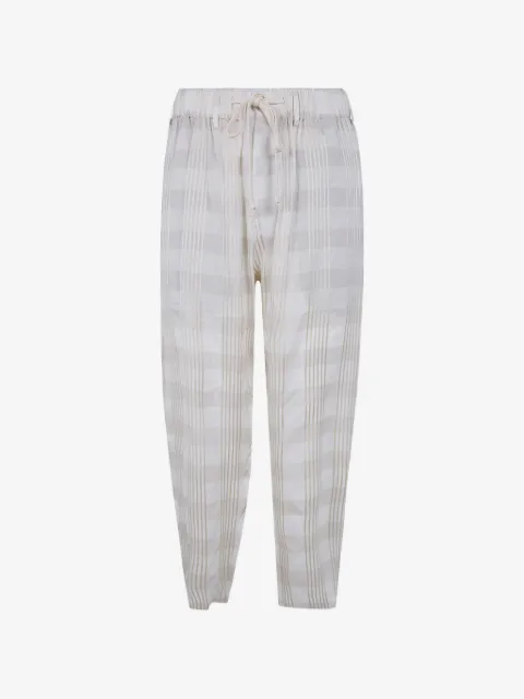 Uma Wang pantalones tapered con motivo de cuadros