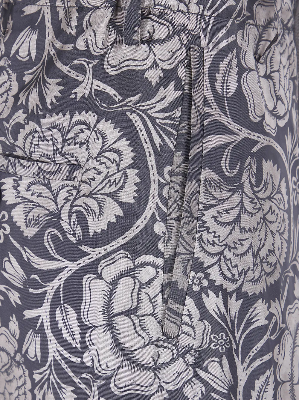Uma Wang Broek met bloemenprint Zwart