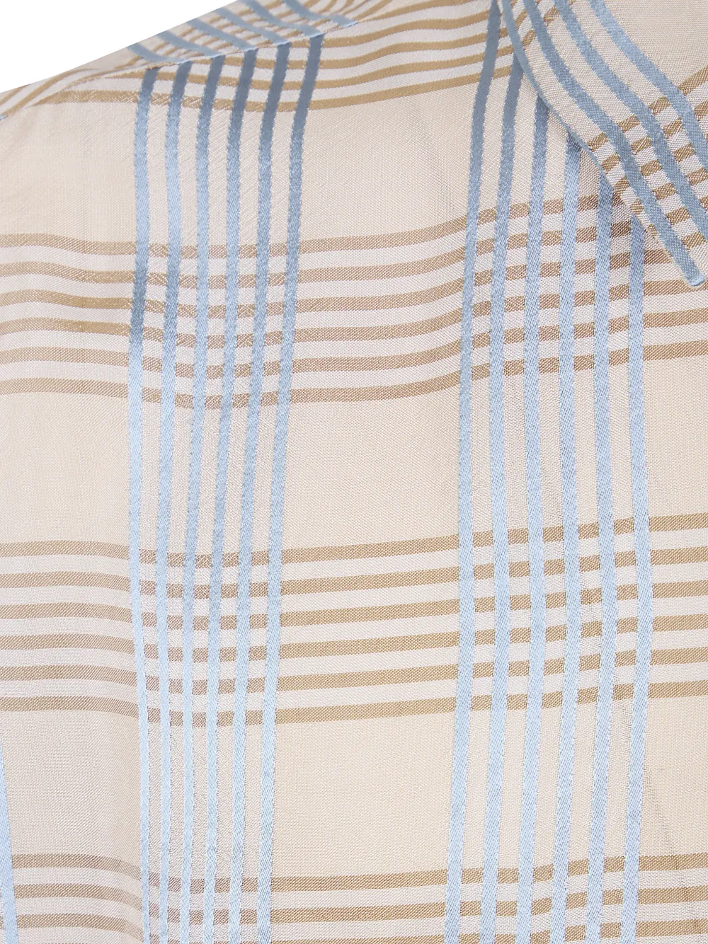  Uma Wang Buttoned Checked Polo Shirt - Neutrals 