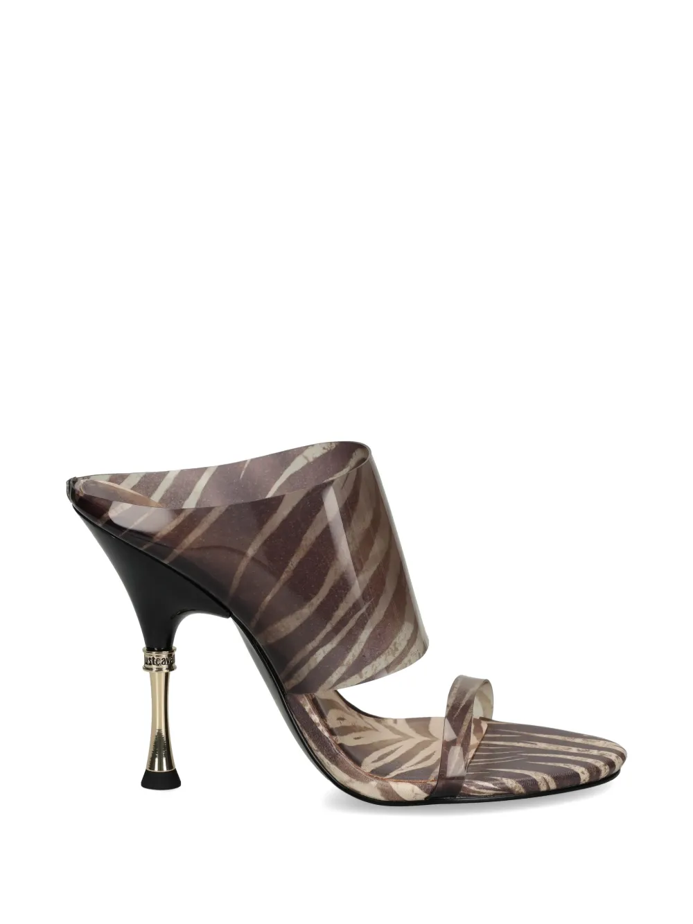 Just Cavalli zebra-print sandals - Marrone