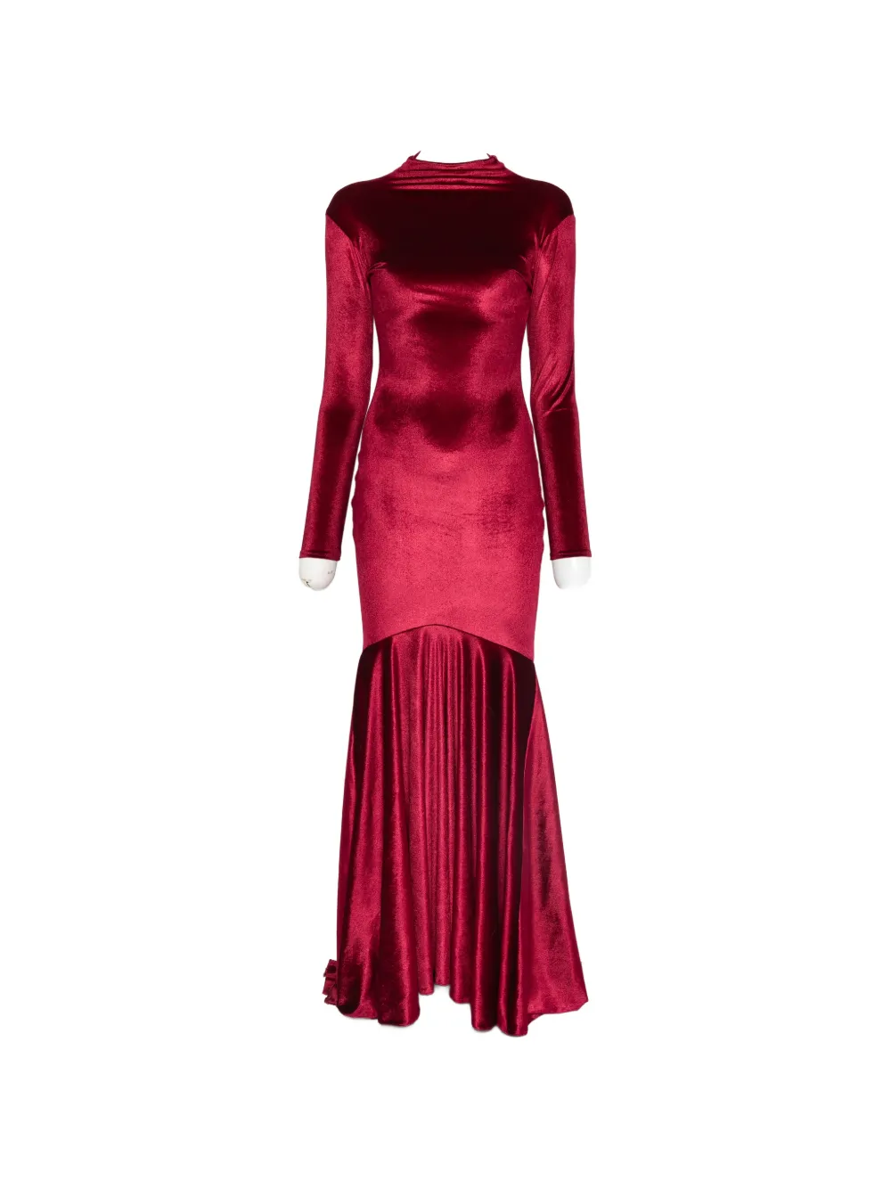 Atu Body Couture velvet long-sleeve maxi dress - Rosso