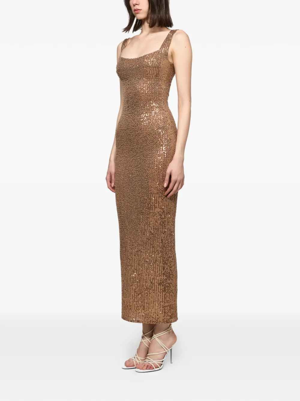 Atu Body Couture Maxi-jurk verfraaid met pailletten Bruin