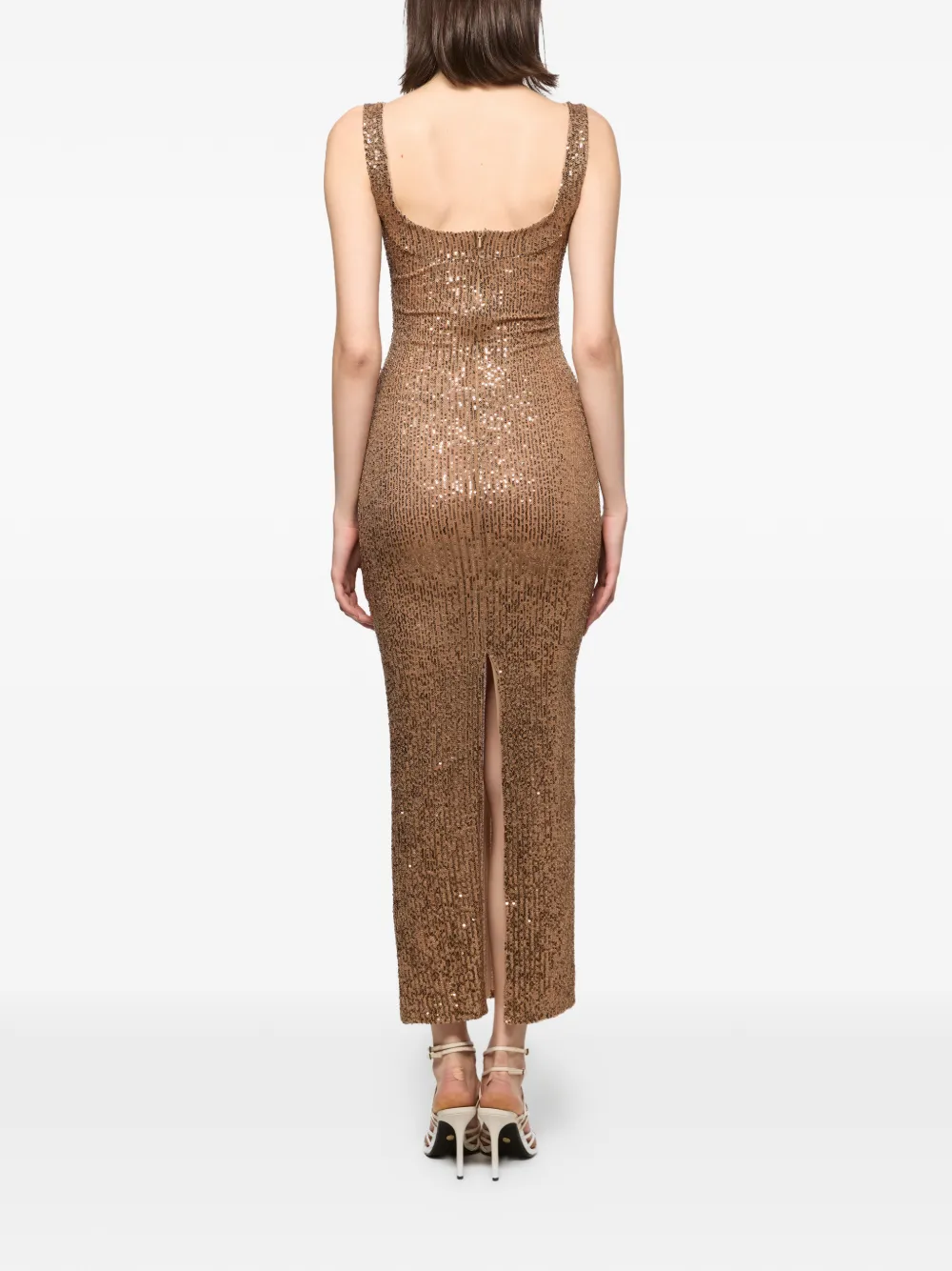 Atu Body Couture Maxi-jurk verfraaid met pailletten Bruin