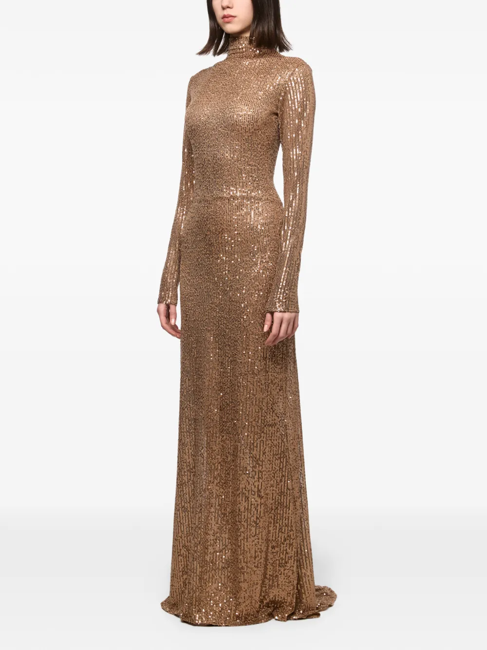 Atu Body Couture Maxi-jurk verfraaid met pailletten Bruin