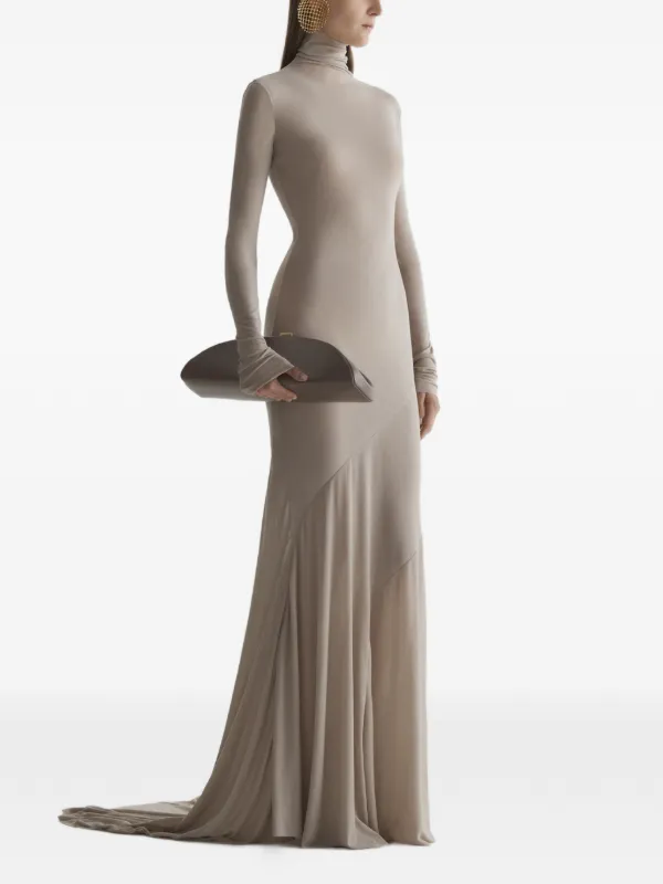mugler jersey dress Mugler Jersey Gown Dress | Neutrals