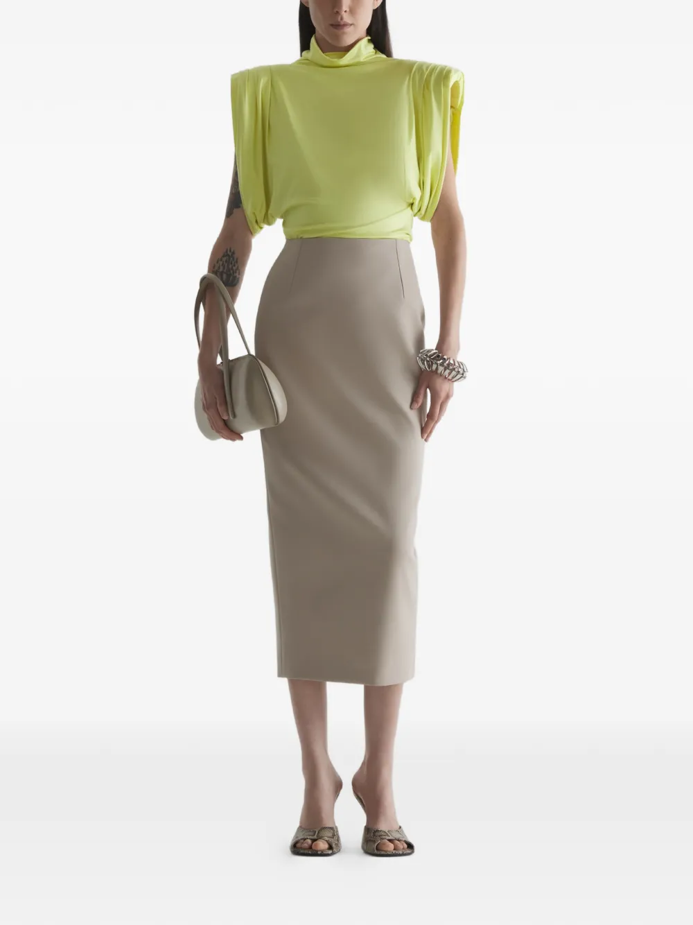  Mugler Jersey Blouse - Green 