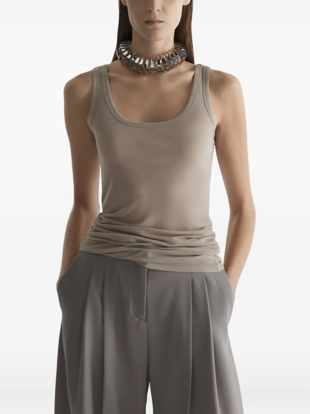 Mugler jersey tank top - Toni neutri