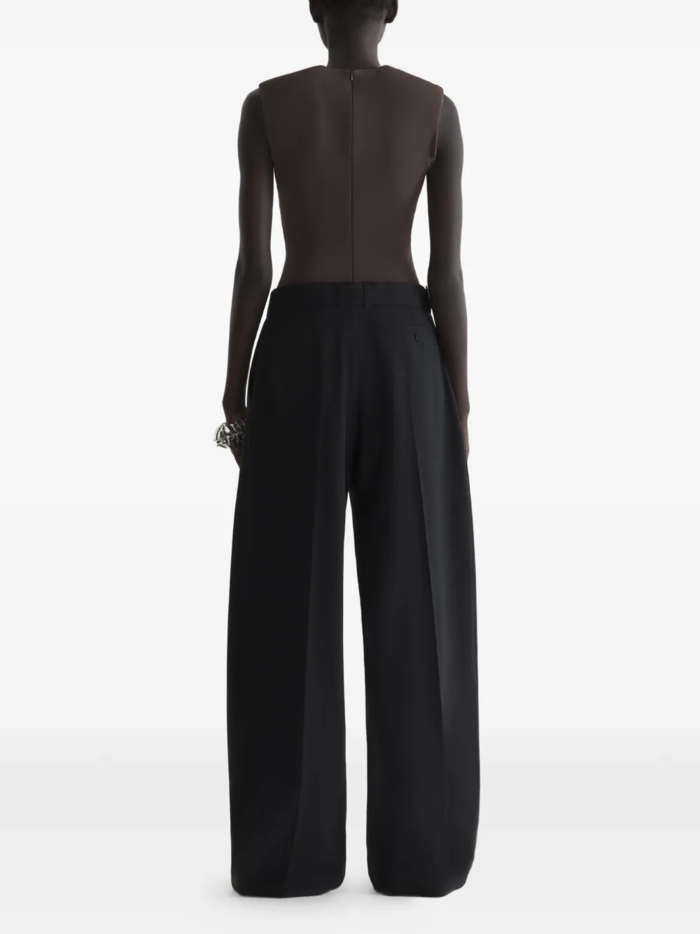 Mugler Broek met ceintuur Zwart
