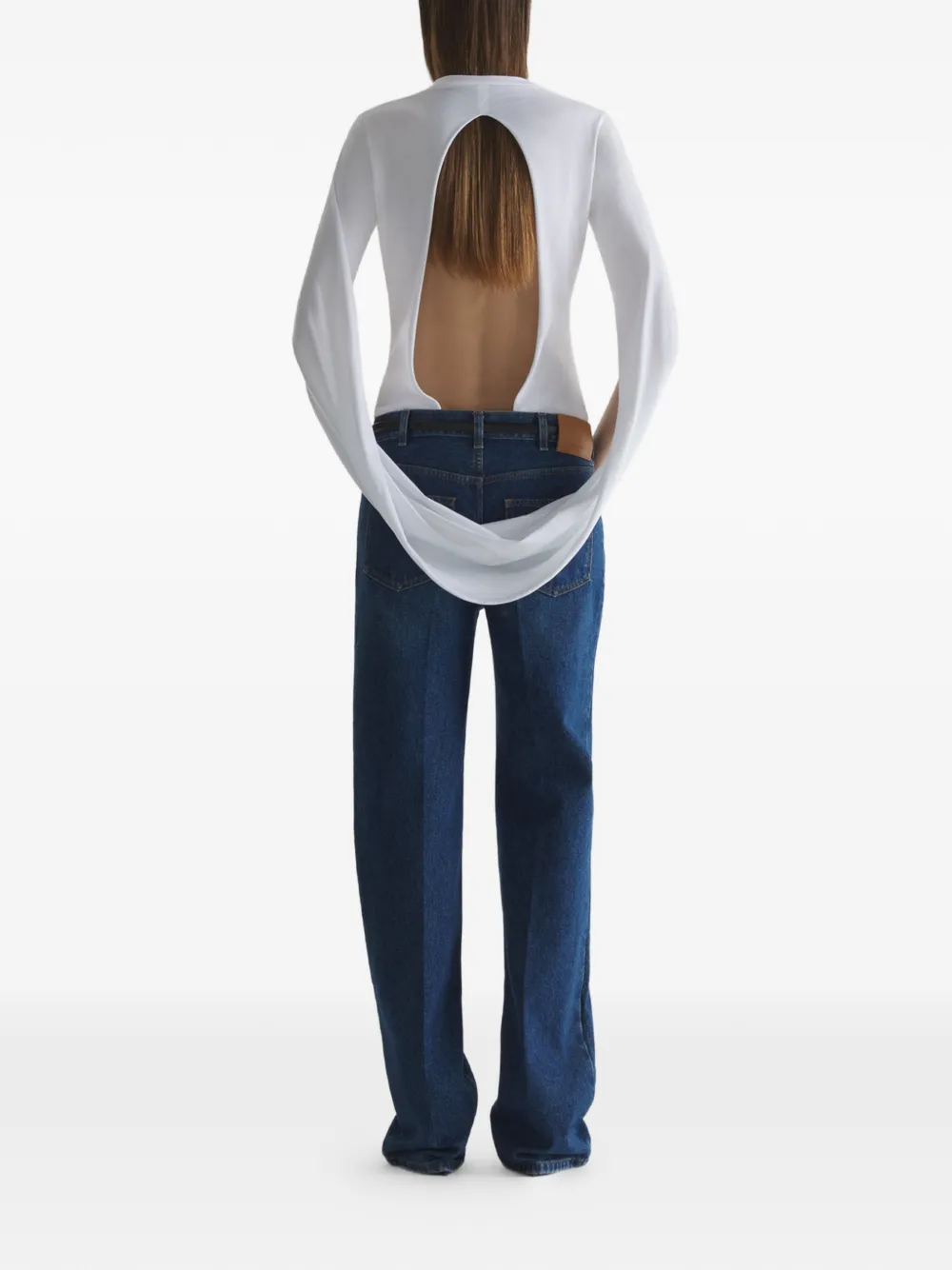 Mugler Cascade Loop T-shirt Wit