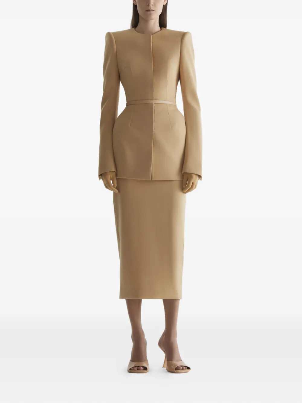  Mugler Hourglass Jacket - Neutrals 
