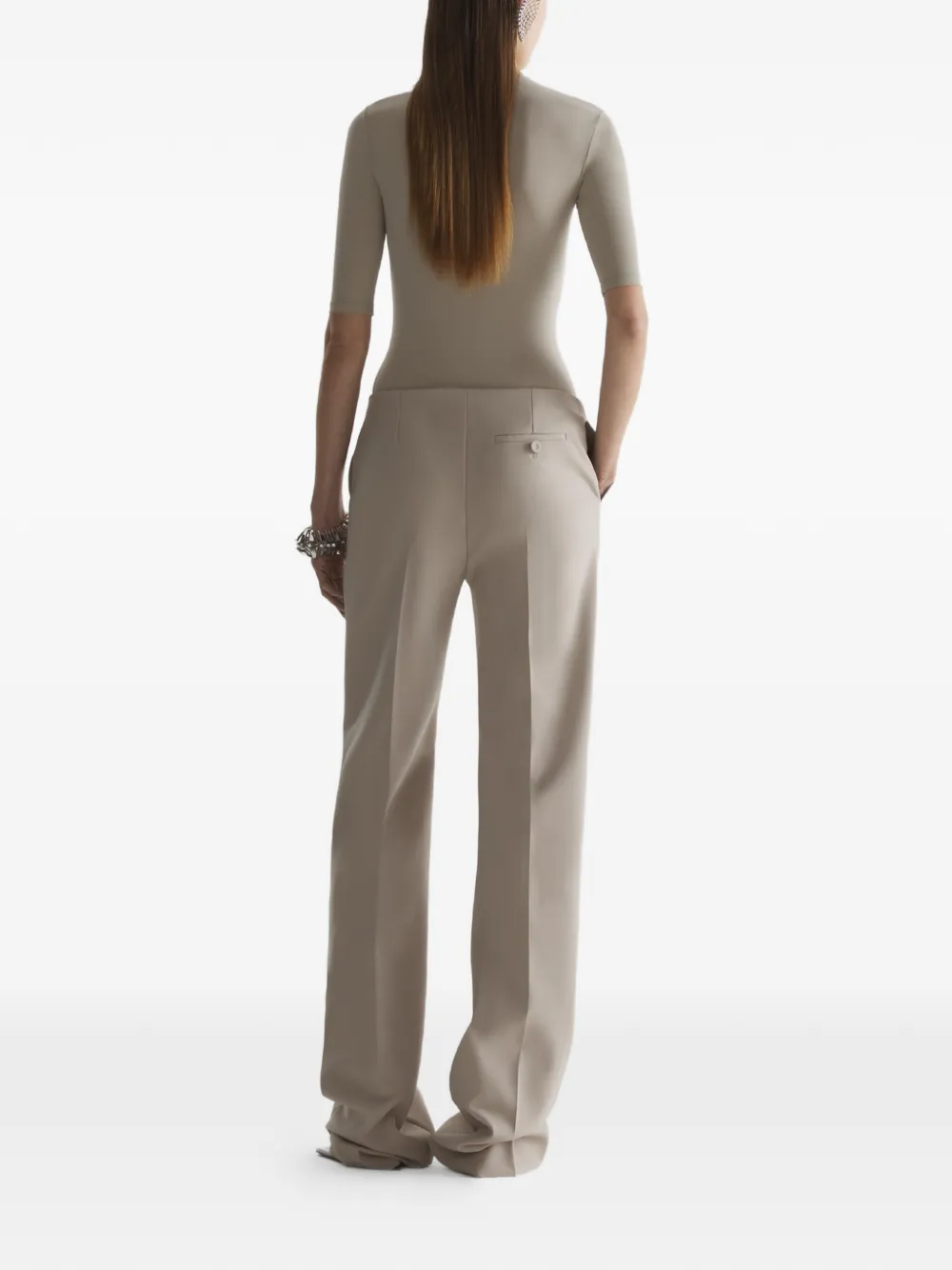Mugler Low waist broek Beige