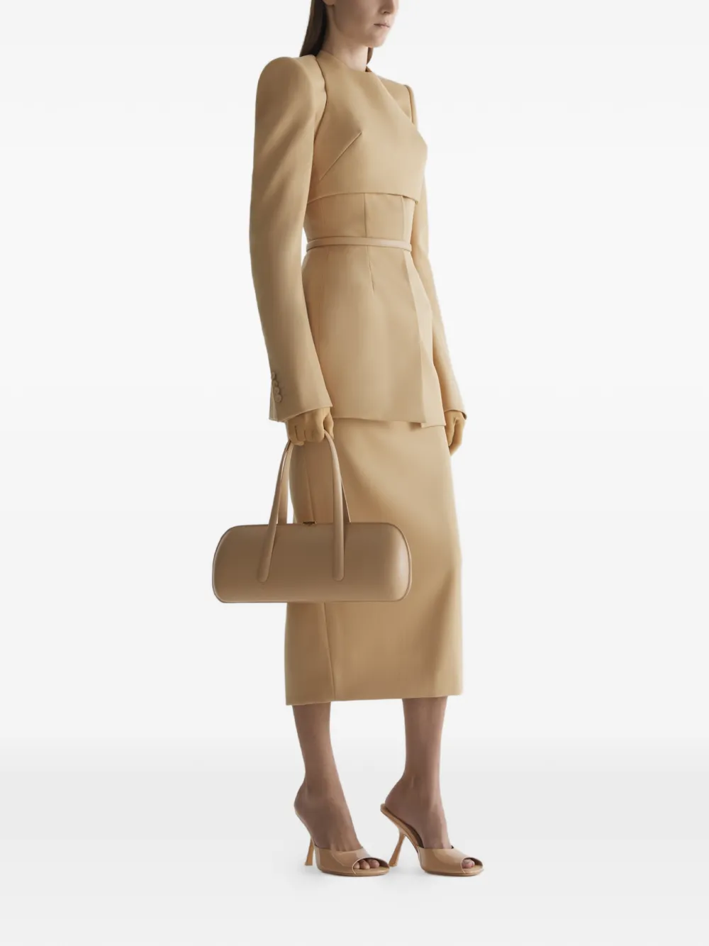  Mugler Layered Jacket - Neutrals 