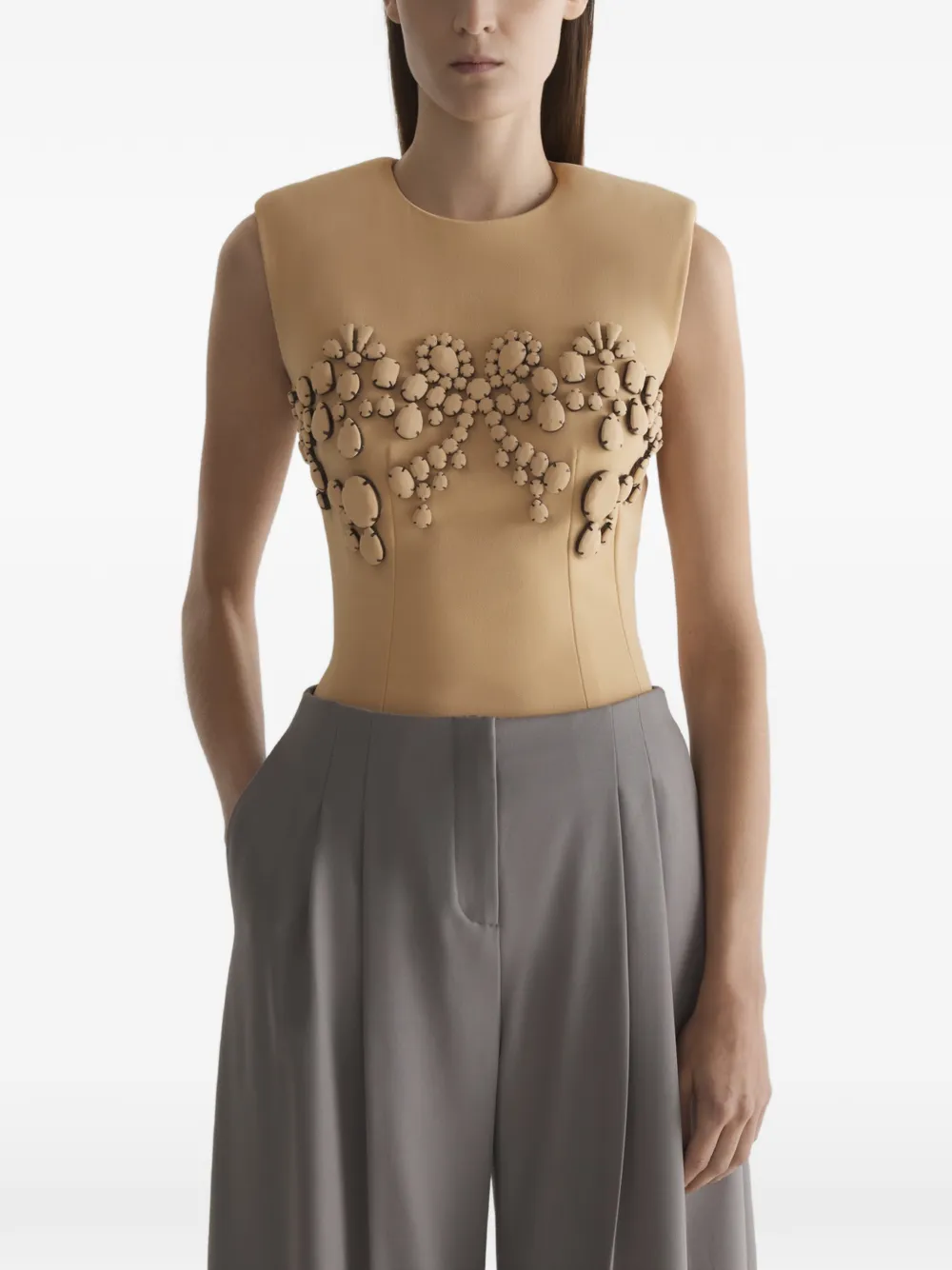 Mugler Canotta con decorazione - Toni neutri