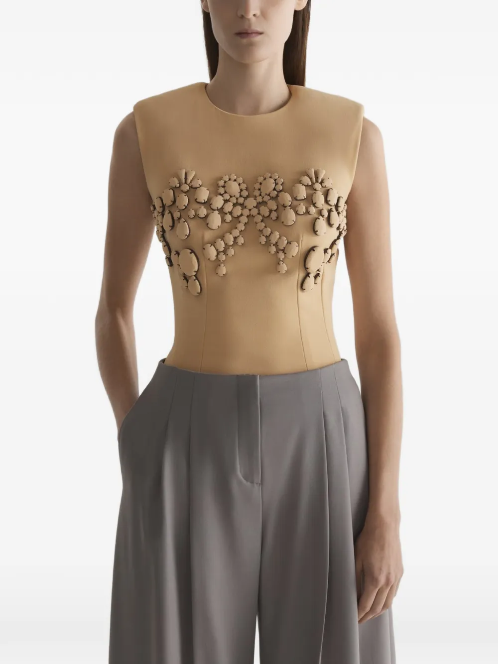 Mugler Canotta con decorazione - Toni neutri