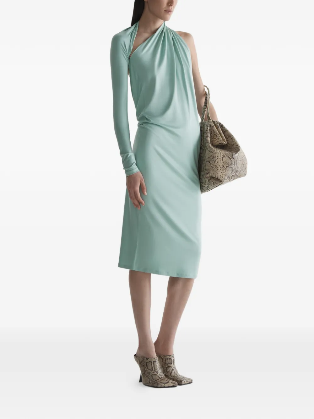 Mugler Gedrapeerde jurk Blauw