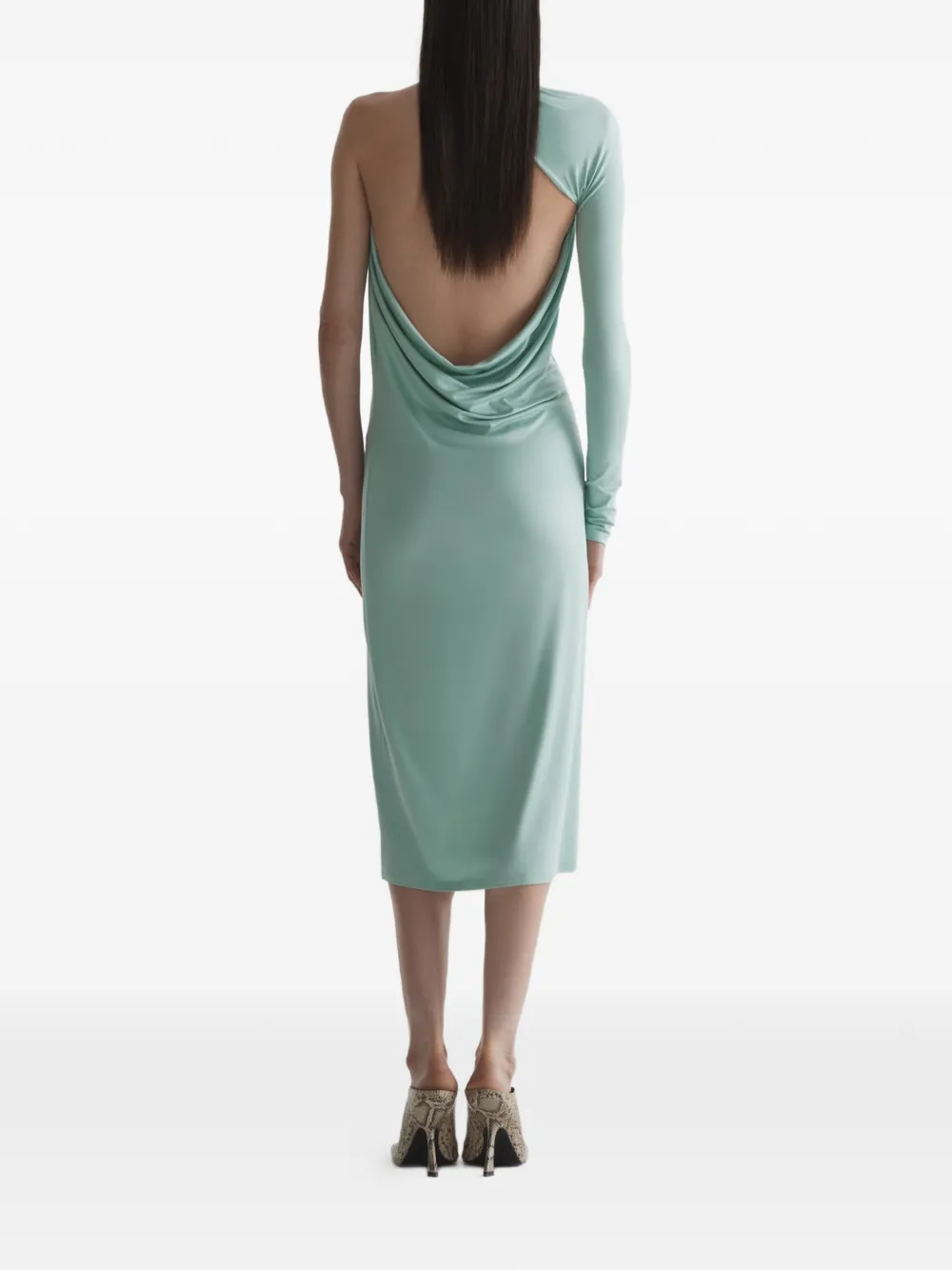 Mugler Gedrapeerde jurk Blauw