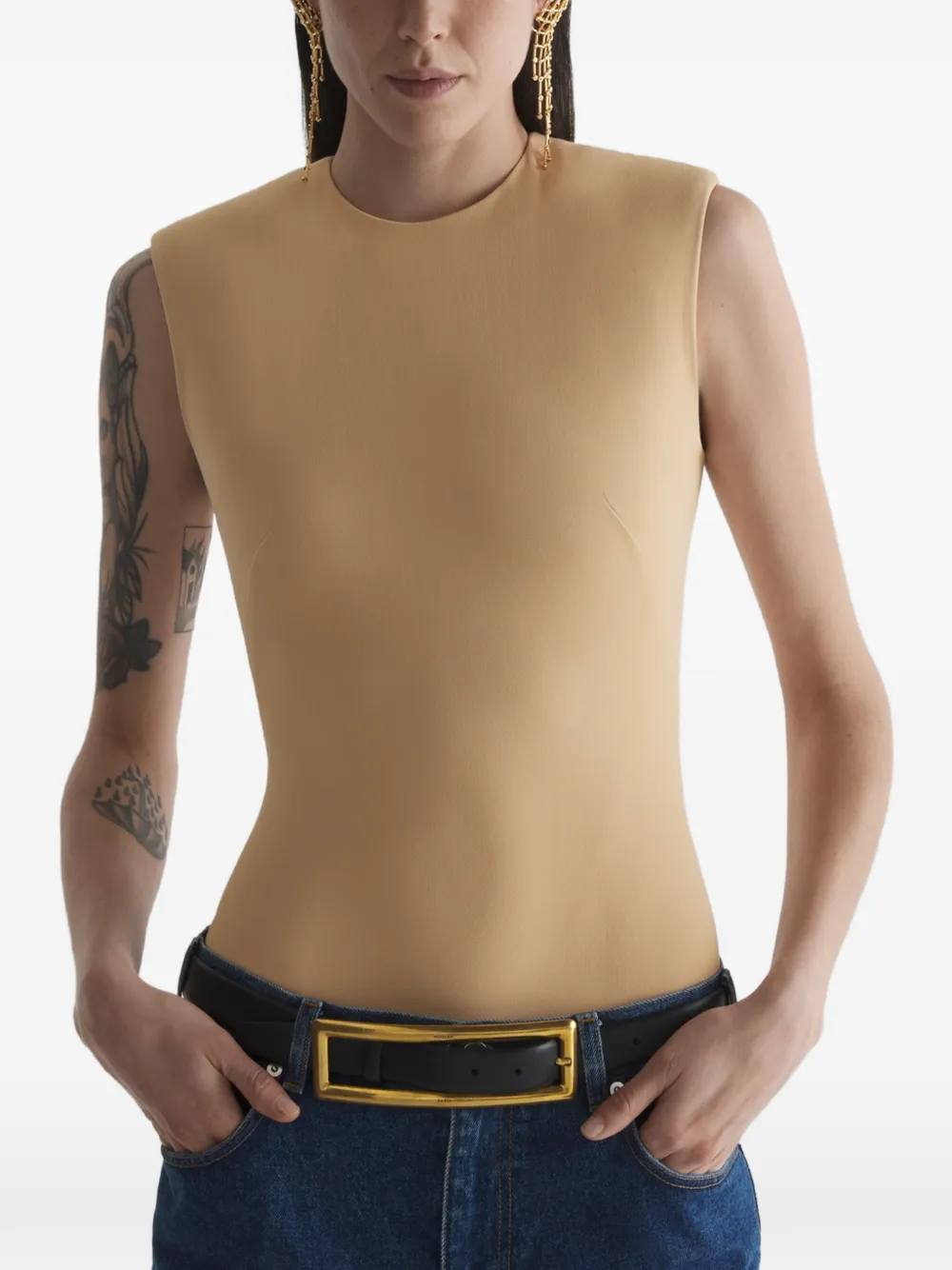 Mugler Body smanicato - Toni neutri