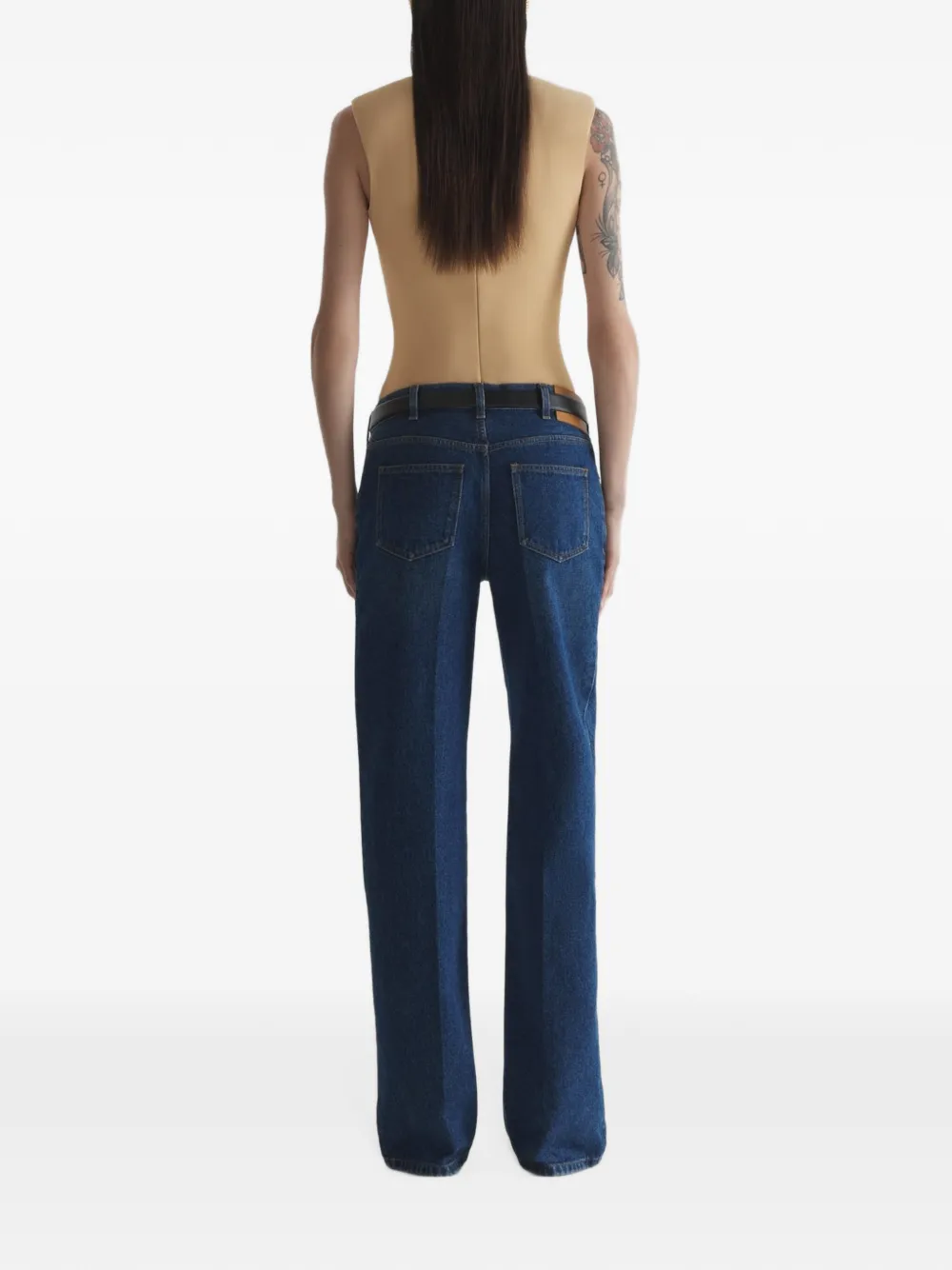 Mugler Mouwloze body Beige