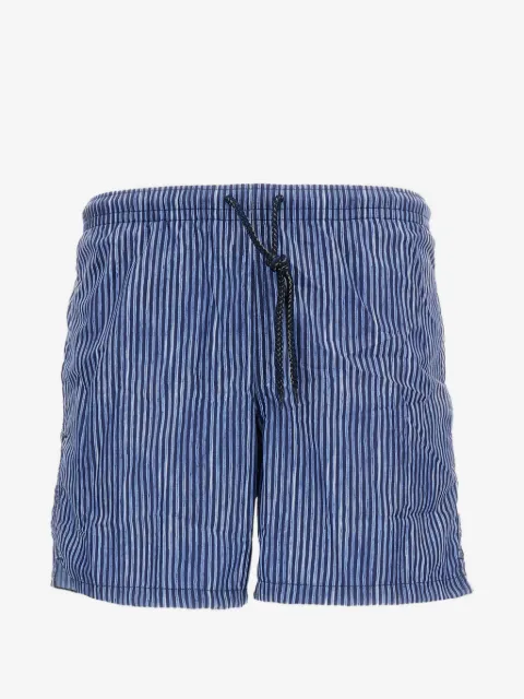 Drumohr shorts de playa con rayas estampadas y cordones