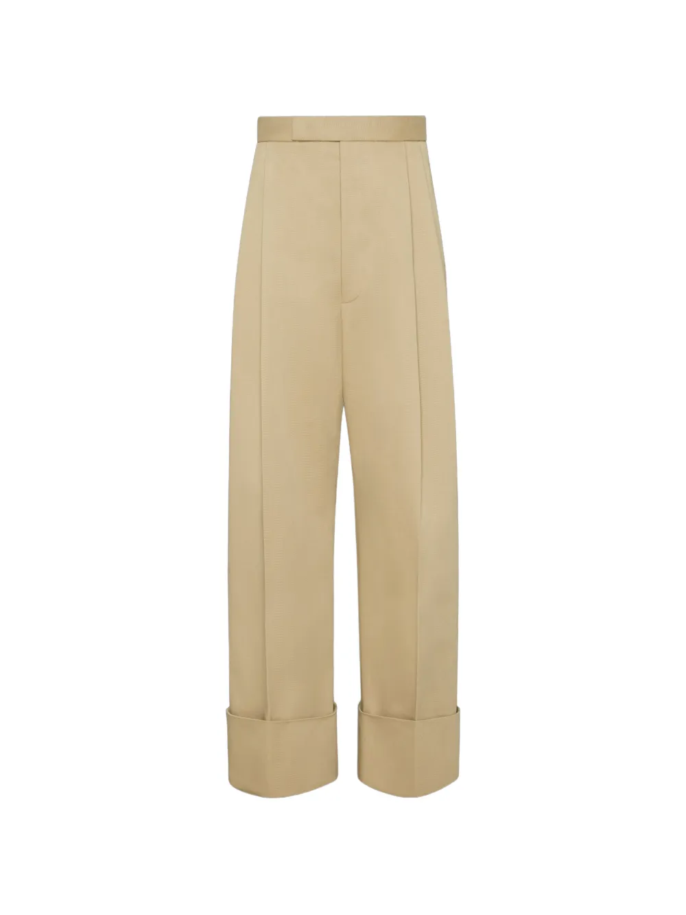 Thom Browne Gabardine broek met dubbele plooi Beige