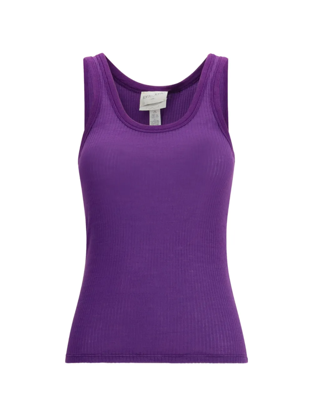 Forte Forte ribbed U-neck top - Viola