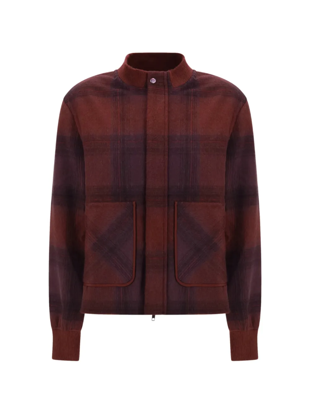 GOD'S TRUE CASHMERE Gradtitude plaid jacket - Marrone