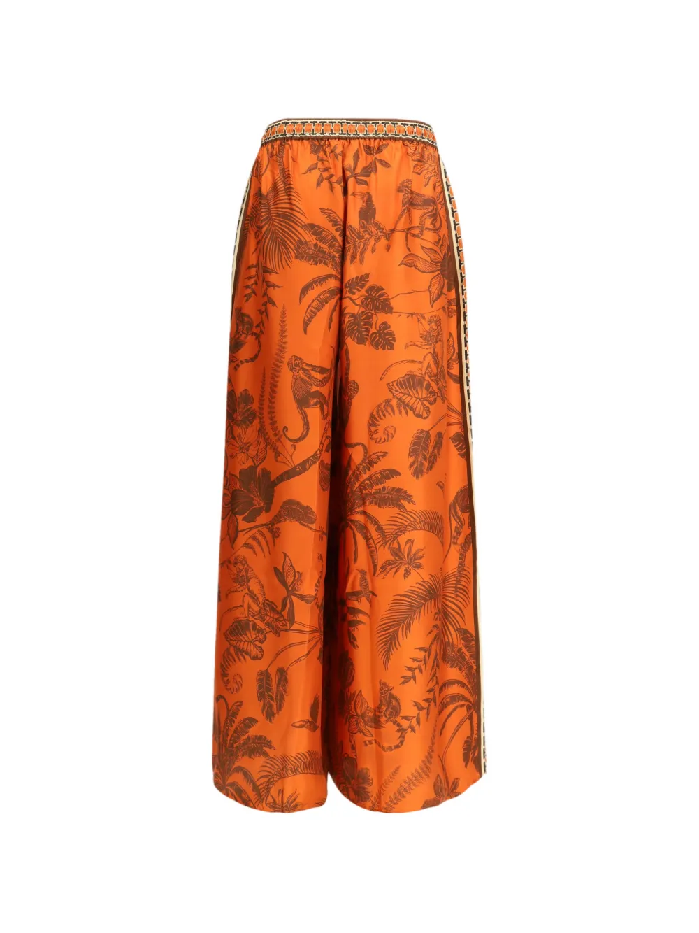  Alemais Monkey-print Palazzo Pants - Orange 