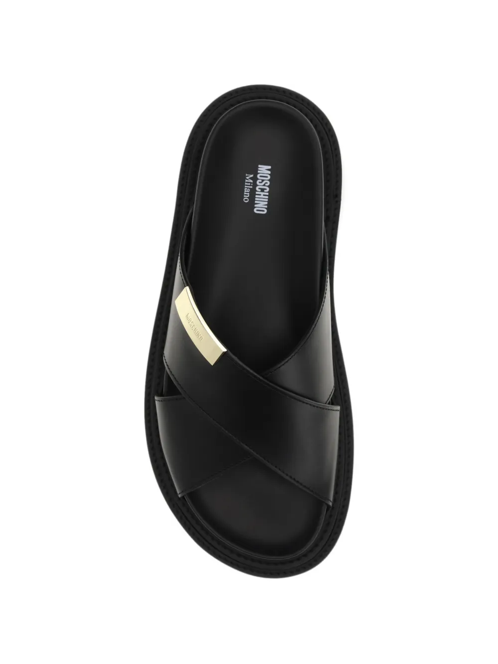 Moschino Sandalen met gekruiste bandjes Zwart